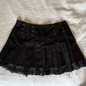 Black Lace Mini Skirt